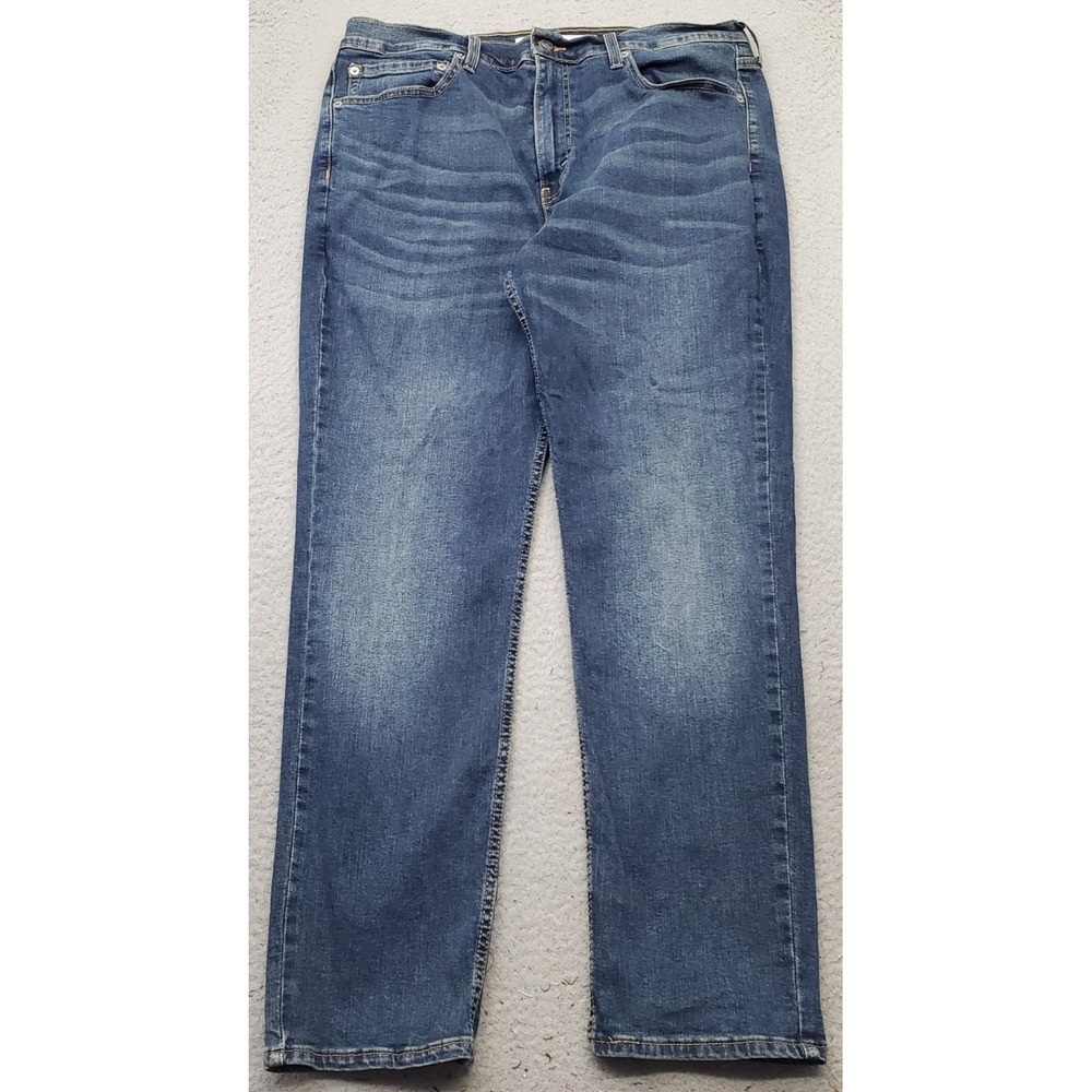 Levi Strauss & Co. Jeans Mens 36x30 Blue Denim Stretch Slim Fit‎ Faded Whiskered